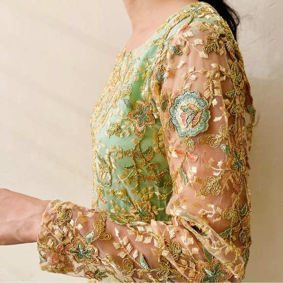 Pakistani eid semi formal 3 piece shirt, trousers, dupatta - Picture 6 of 16